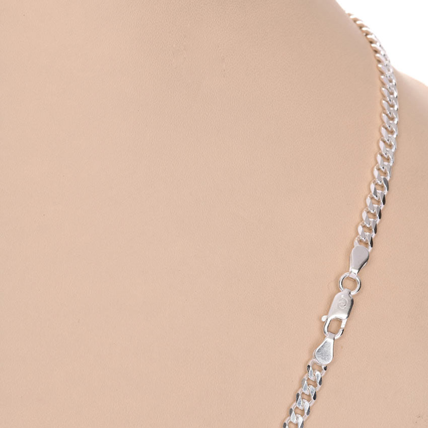 Fashion Male Genuine Silver Fine Jewelry 100% 925 Sterling Silver 3MM 18 to  28 inches Necklace Rolo Chain For Men / Boys Gift - AliExpress
